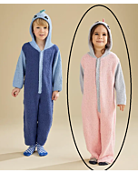 Phildar kinder onesie breien van Phil Baby doll & Phil Coton 3 (229, M26b) roze variant