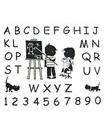 Borduurpakket abc Jip en Janneke met telpatroon om te borduren van Pako 270.007