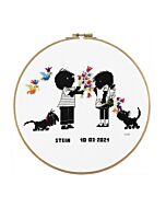 Borduurpakket geboortetegel Jip en Janneke van Pako 270.018