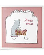  Borduurpakket Geboortetegel wieg: Anna van betje.com