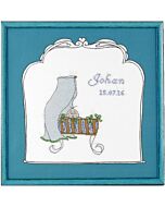  Borduurpakket Geboortetegel wieg: Johan van betje.com