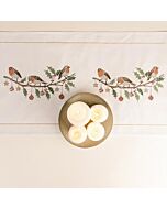 Rico Design tafelloper kersttak met roodborstje 31211.52.12 borduren