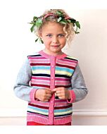 Gestreept meiden vest  van Phildar breipakket