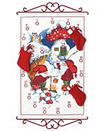 Permin borduurpakket Adventskalender kabouterdorp 34-1545 telpatroon