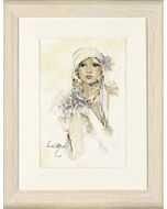 Sara Moon dame met lila bloem (lady with lila flower)