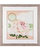 Borduurpakket Witte Roos