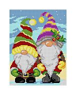 Orchidea borduurstramien kerst gnomes 3591F voorbedrukt excl. garen