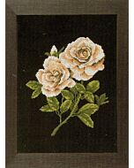 Lanarte borduurpakket rozen op zwarte aida 38011