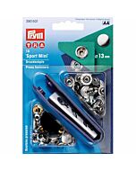Prym vernietbare drukknopen Anorak sport mini - 13 mm zilver 10 stuks