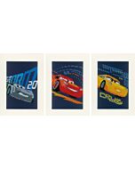 3 Wenskaarten met omslag cars om te borduren Vervaco PN-0168588