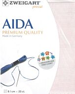 Borduurstof aida 20ct/8 kruisje van Zweigart kl. 4115 rose afm. 48x53cm