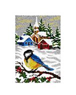 Orchidea smyrnapakket knoopkleed koolmees in winterlandschap 4254 voorbedrukt