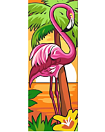 Voorbedrukt canvas/stramien flamingo om te borduren van Margot