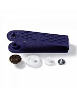 Prym  jeansknopen open kap, dessin bloem, 17mm oudmessing, 8 stuks 