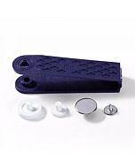 Prym jeansknopen open kap, dessin lauwerkrans, 17mm zilver 8 stuks