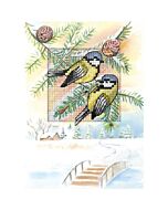 Orchidea wenskaart Koolmees in de boom 6269 borduren