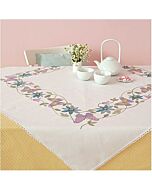 Borduurpakket voorbedrukt kleedje  vlinders in kruissteek van Rico 67363.52.51