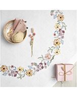 Borduurpakket voorbedrukt kleedje bloemencirkel  in kruissteek van Rico 67473.52.21