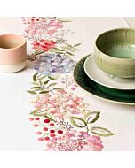 Voorbedrukte  hortensialoper om te borduren 45x100cm Rico design 68303.52.18