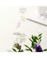 Voorbedrukte loper bloemen om te borduren 40x150cm Rico design 68305.54.18