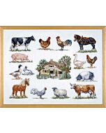 Permin borduurpakket boerderijdieren 70-6420 telpatroon