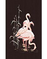 Borduurpakket Flamingo van Thea Gouverneur aida zwart 1070.05