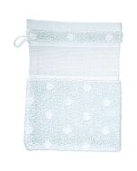 Rico Design washand met aida rand om te borduren blauw met stippen 740245.73