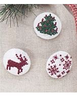Borduurpakket 3 Knopenset kerst 