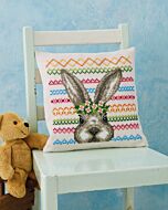 Permin borduurkussenpakket Konijn 83-3325 telpatroon