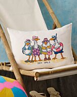 Permin borduurkussenpakket strand dames 83-4474 telpatroon