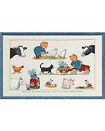 Permin borduurpakket geboortetegel Boerderij Arthur - Happy Friends 90-8303