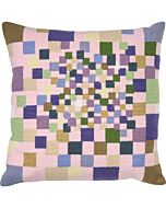 Permin borduurpakket kussen  gekleurde vierkanten om te borduren 83-1119  met telpatroon