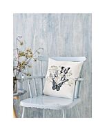 Permin borduurpakket kussen vlinders  om te borduren 721-2160 linnen