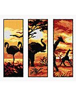 Orchidea borduurpakket exotische dieren boekenleggers 3st. 8704 telpatroon