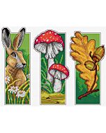 Orchidea borduurpakket bos boekenleggers 3st. 8716 telpatroon