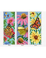 Orchidea borduurpakket vlinders boekenleggers 3st. 8717 telpatroon