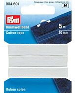 Katoenband wit 10mm breed van Prym