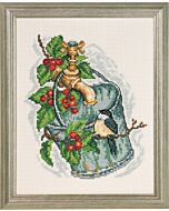 Permin borduurpakket Adventskalender Cadeau Service 34-1518 telpatroon