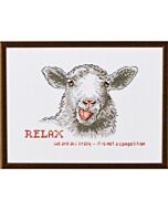 Permin borduurpakket Relax, we are all crazy 92-4322 telpatroon