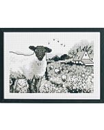 Permin borduurpakket schaapjes in sepia om te borduren 92-0733