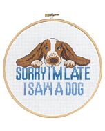 Borduurpakket hond sorry ik ben laat van Permin 92-2122 incl borduurring