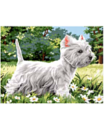 Voorbedrukt stramien westie om te borduren seg de paris 926.324