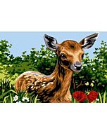 Voorbedrukt stramien/canvas hertje van Seg de Paris 928.379 om te borduren