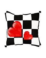 Orchidea borduurkussenpakket harten 9316 voorbedrukt