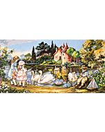 Seg de Paris voorbedrukt stramien kinderen en zwanen 932.88 borduren.