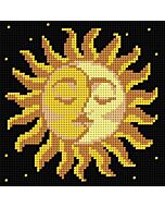 Orchidea borduurpakket zon & maan 9768 voorbedrukt, ideaal voor beginners.