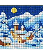 Orchidea borduurpakket winterlandschap 9783 voorbedrukt stramien incl. garen