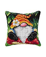 Orchidea borduurkussenpakket tuin kabouter 99080 voorbedrukt