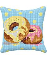 Orchidea borduurkussenpakket donuts 99083 voorbedrukt