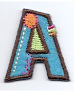 Fun letter A die u binnen 20-30seconden op uw tas of kleding strijkt.